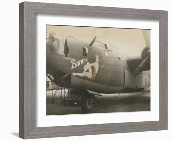 Nose Art on a B24 Liberator, c.1945-null-Framed Photo