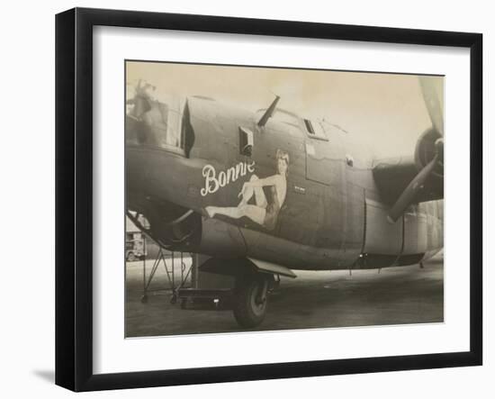 Nose Art on a B24 Liberator, c.1945-null-Framed Photo