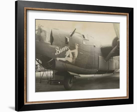 Nose Art on a B24 Liberator, c.1945-null-Framed Photo