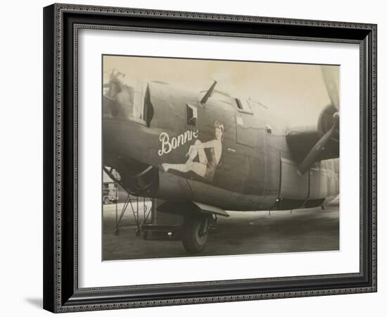 Nose Art on a B24 Liberator, c.1945-null-Framed Photo