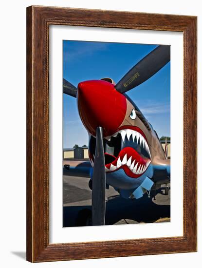 Nose Art on a Curtiss P-40E Warhawk-null-Framed Photographic Print