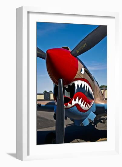 Nose Art on a Curtiss P-40E Warhawk-null-Framed Photographic Print