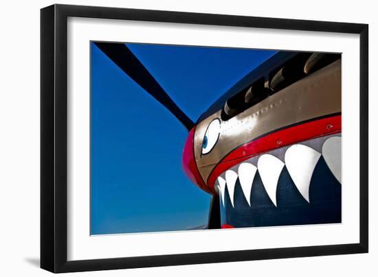 Nose Art on a Curtiss P-40E Warhawk-null-Framed Photographic Print