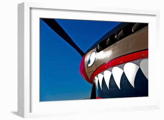 Nose Art on a Curtiss P-40E Warhawk-null-Framed Photographic Print