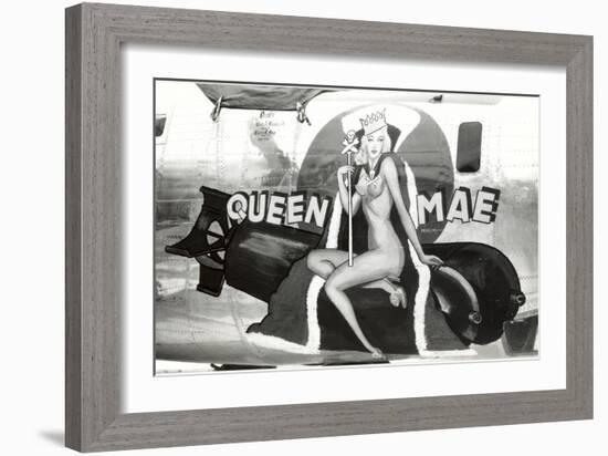 Nose Art, Queen Mae, Pin-Up-null-Framed Art Print