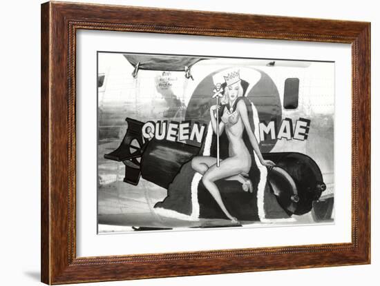 Nose Art, Queen Mae, Pin-Up-null-Framed Art Print