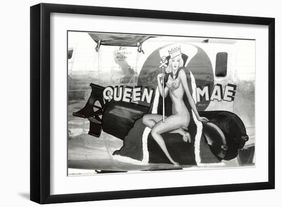 Nose Art, Queen Mae, Pin-Up-null-Framed Art Print
