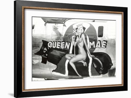 Nose Art, Queen Mae, Pin-Up-null-Framed Art Print