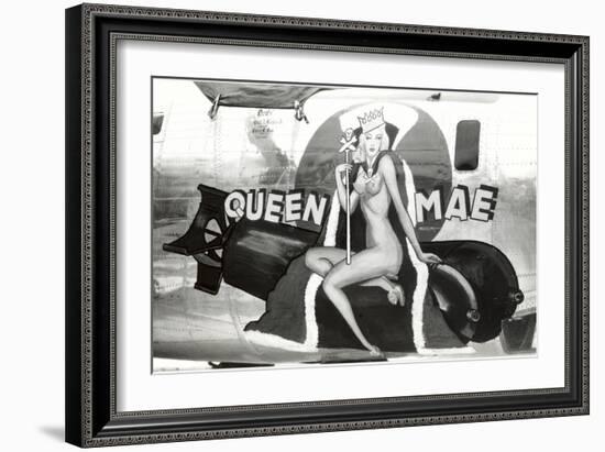 Nose Art, Queen Mae, Pin-Up-null-Framed Art Print