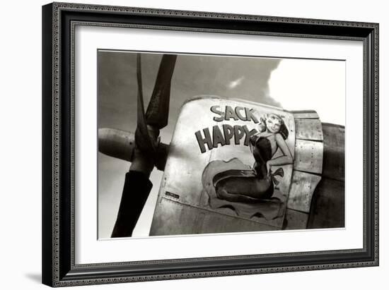 Nose Art, Sack Happy Pin-Up-null-Framed Premium Giclee Print