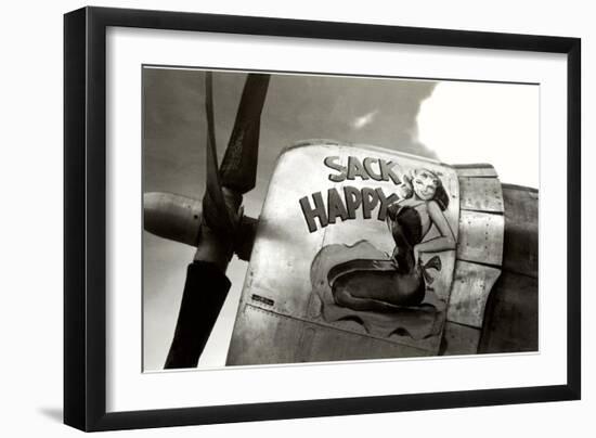 Nose Art, Sack Happy Pin-Up--Framed Art Print