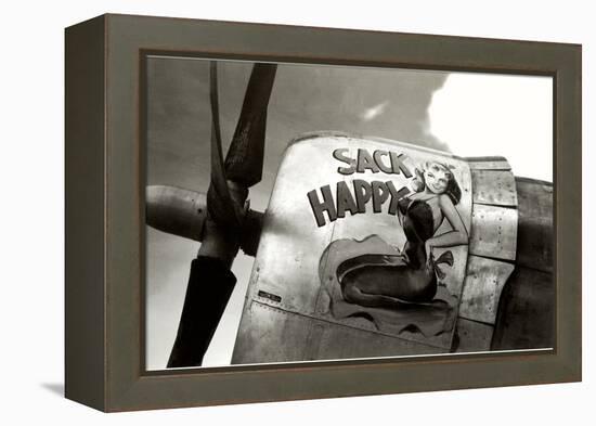 Nose Art, Sack Happy Pin-Up-null-Framed Stretched Canvas