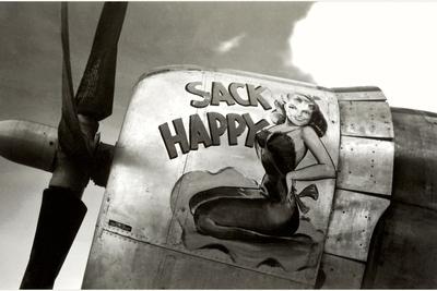 Nose Art, Sack Happy Pin-Up Premium Giclee Print | Art.com