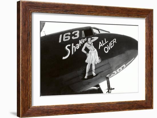 Nose Art, Shake All Over, Hula Girl-null-Framed Art Print