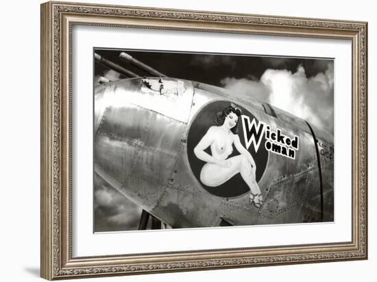 Nose Art, Wicked Woman Pin-Up-null-Framed Premium Giclee Print