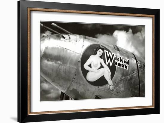 Nose Art, Wicked Woman Pin-Up-null-Framed Premium Giclee Print