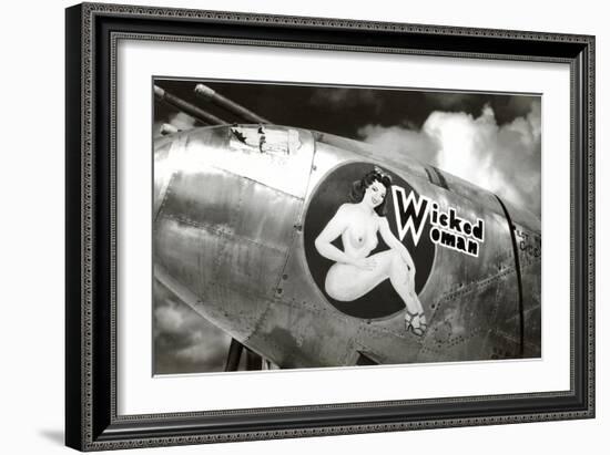Nose Art, Wicked Woman Pin-Up-null-Framed Premium Giclee Print