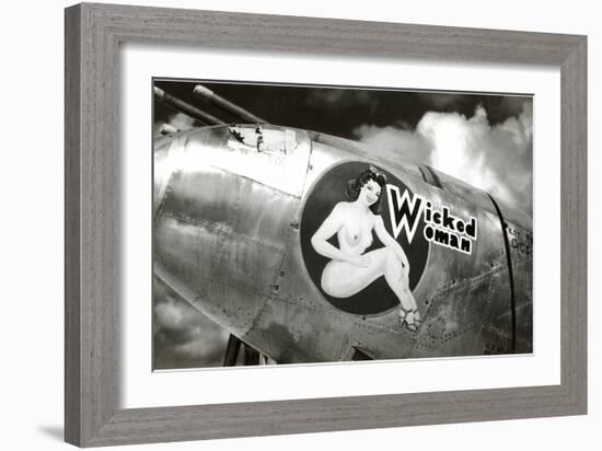 Nose Art, Wicked Woman Pin-Up-null-Framed Art Print