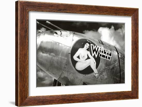 Nose Art, Wicked Woman Pin-Up-null-Framed Art Print