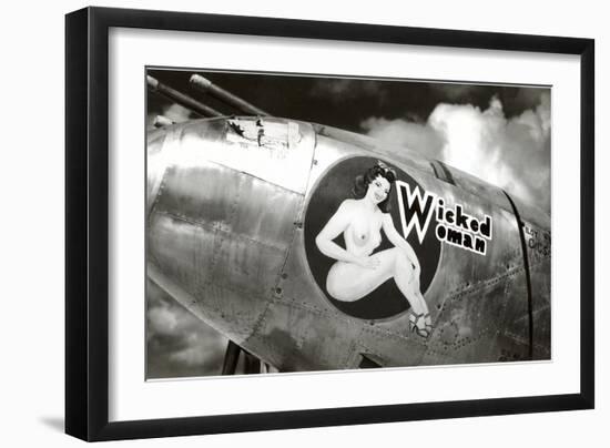 Nose Art, Wicked Woman Pin-Up-null-Framed Art Print