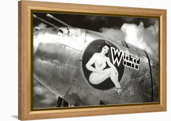 Nose Art, Wicked Woman Pin-Up-null-Framed Stretched Canvas