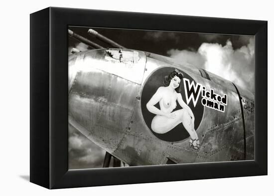 Nose Art, Wicked Woman Pin-Up-null-Framed Stretched Canvas