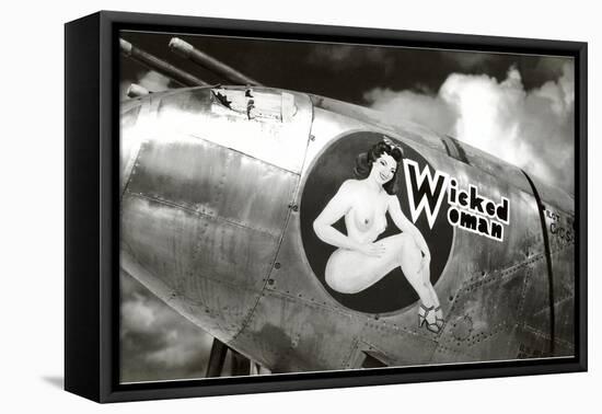 Nose Art, Wicked Woman Pin-Up-null-Framed Stretched Canvas