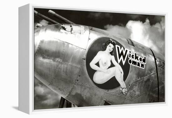 Nose Art, Wicked Woman Pin-Up-null-Framed Stretched Canvas