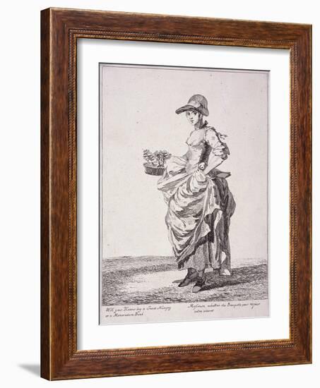 Nosegay and Memo Book Seller, Cries of London, 1760-Paul Sandby-Framed Giclee Print