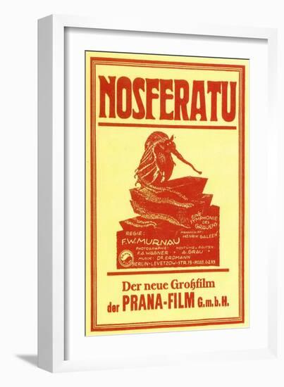 Nosferatu, a Symphony of Horror, German Movie Poster, 1922-null-Framed Premium Giclee Print