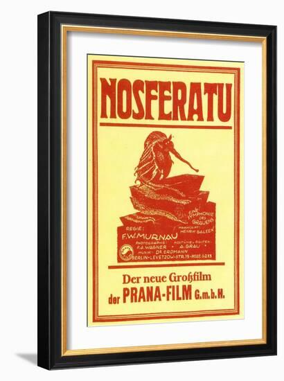 Nosferatu, a Symphony of Horror, German Movie Poster, 1922-null-Framed Premium Giclee Print