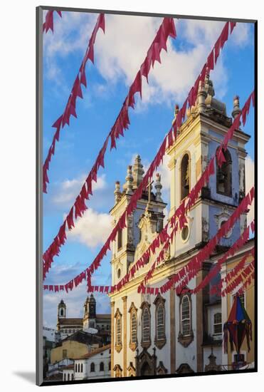 Nossa Senhora do Rosario dos Pretos Church, Pelourinho, UNESCO World Heritage Site, Salvador, State-Karol Kozlowski-Mounted Photographic Print