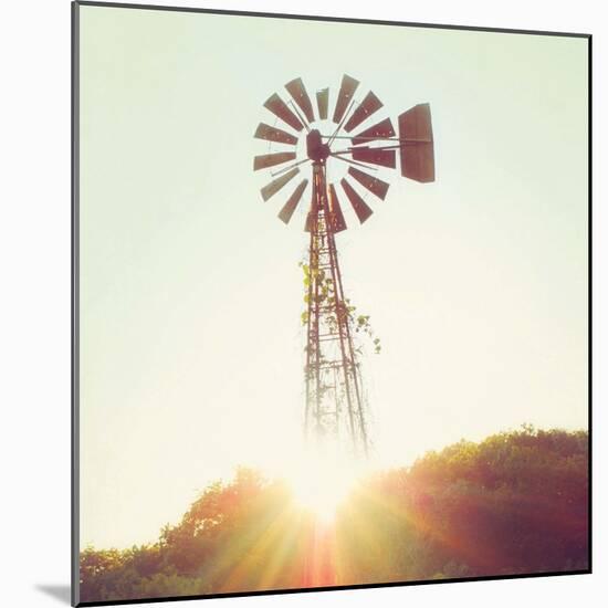 Nostalgic Windmill-Mandy Lynne-Mounted Art Print