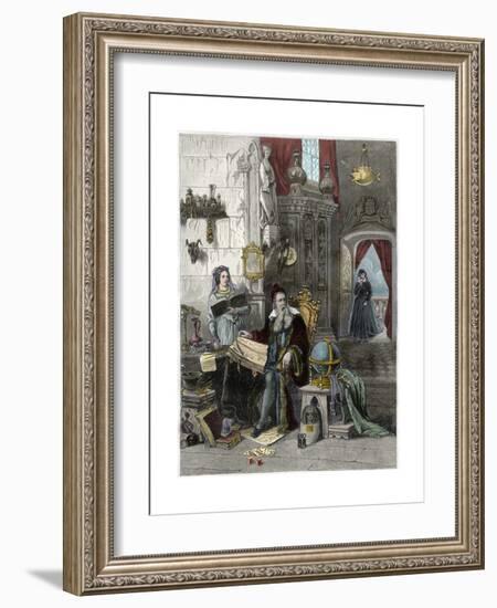 Nostradamus and Caterina De Medici-Stefano Bianchetti-Framed Giclee Print