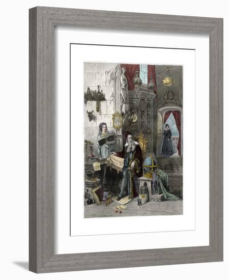 Nostradamus and Caterina De Medici-Stefano Bianchetti-Framed Giclee Print