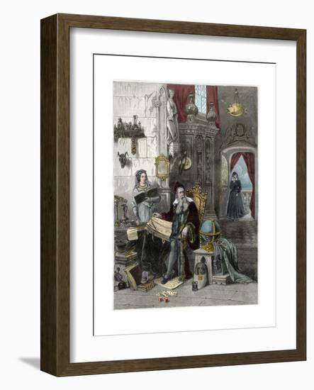 Nostradamus and Caterina De Medici-Stefano Bianchetti-Framed Giclee Print
