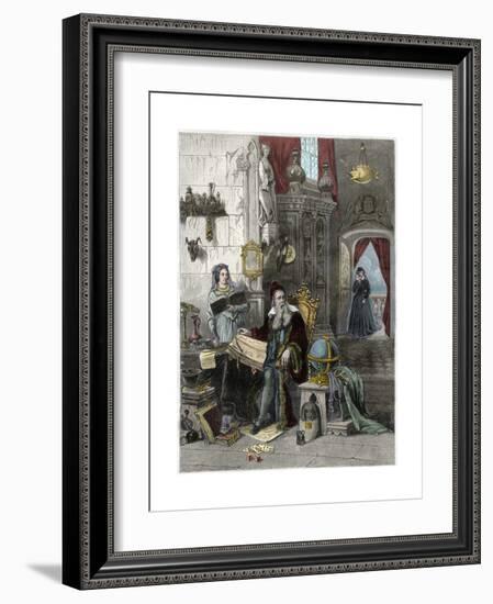 Nostradamus and Caterina De Medici-Stefano Bianchetti-Framed Giclee Print