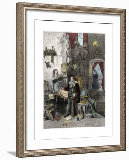 Nostradamus and Caterina De Medici-Stefano Bianchetti-Framed Giclee Print