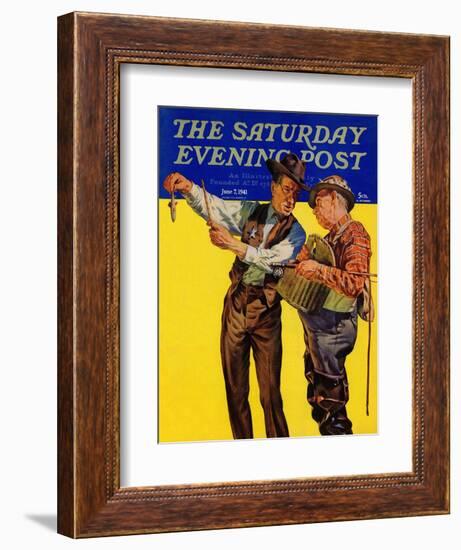 "Not a Keeper," Saturday Evening Post Cover, June 7, 1941-Rauschert J. Karl-Framed Giclee Print