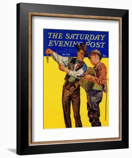 "Not a Keeper," Saturday Evening Post Cover, June 7, 1941-Rauschert J. Karl-Framed Giclee Print