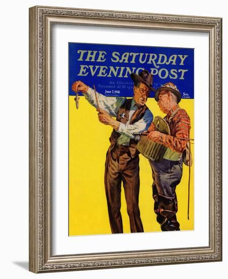 "Not a Keeper," Saturday Evening Post Cover, June 7, 1941-Rauschert J. Karl-Framed Giclee Print