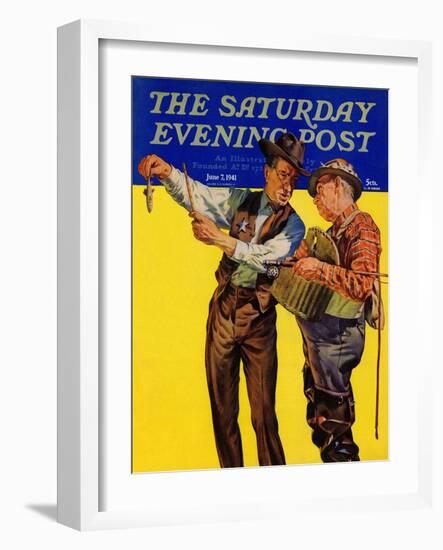 "Not a Keeper," Saturday Evening Post Cover, June 7, 1941-Rauschert J. Karl-Framed Giclee Print