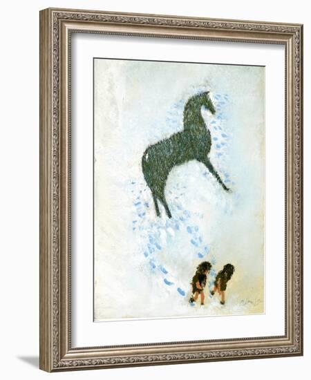 Not a White Horse-George Adamson-Framed Giclee Print