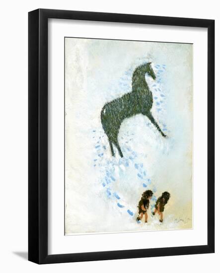 Not a White Horse-George Adamson-Framed Giclee Print