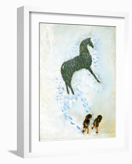 Not a White Horse-George Adamson-Framed Giclee Print