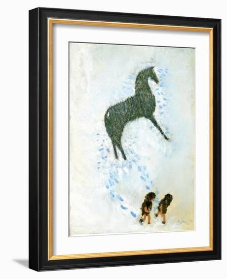 Not a White Horse-George Adamson-Framed Giclee Print