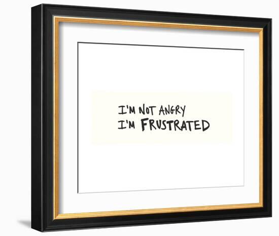 Not Angry-Urban Cricket-Framed Art Print