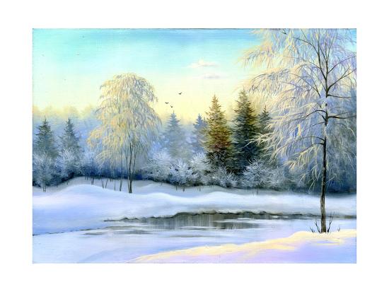Not Frozen Lake In Winter Wood Art Print Balaikin09 Art Com