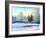 Not Frozen Lake In Winter Wood-balaikin2009-Framed Art Print