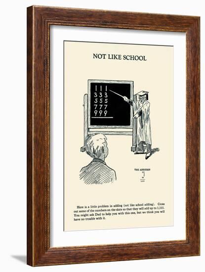 Not Like School-null-Framed Art Print